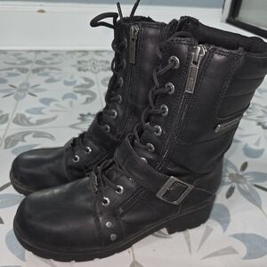 Black Women's Harley-Davidson Riding Boots Size 11